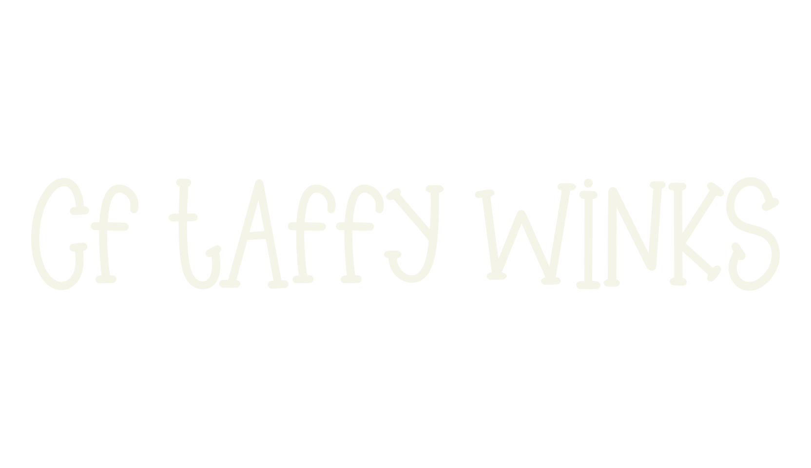 CF Taffy Winks, typewriter font preview