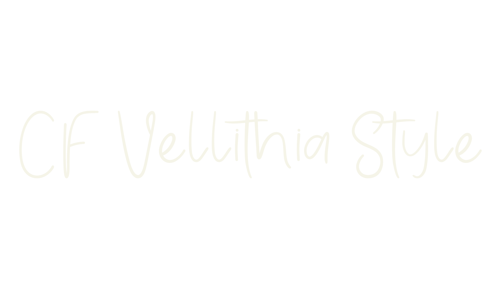 CF Vellithia Style, handwriting font preview