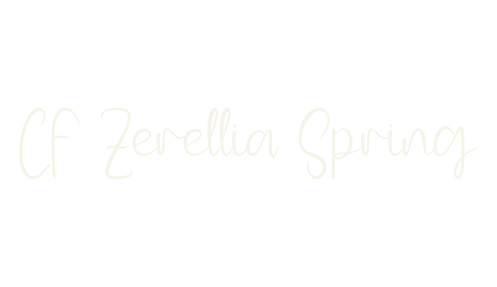 CF Zerellia Spring, flower font preview