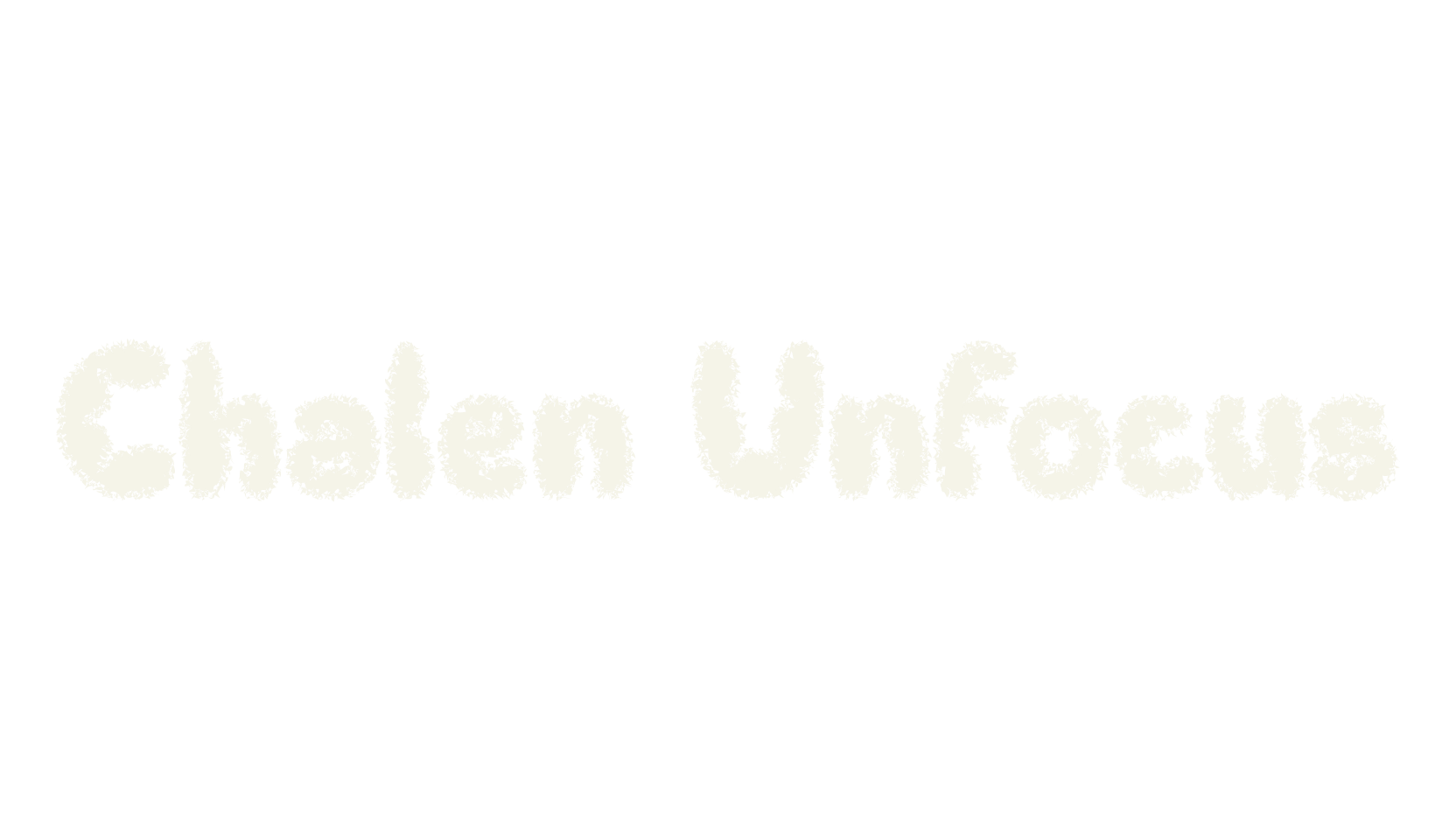 Chalen Unfocus, bubble font preview