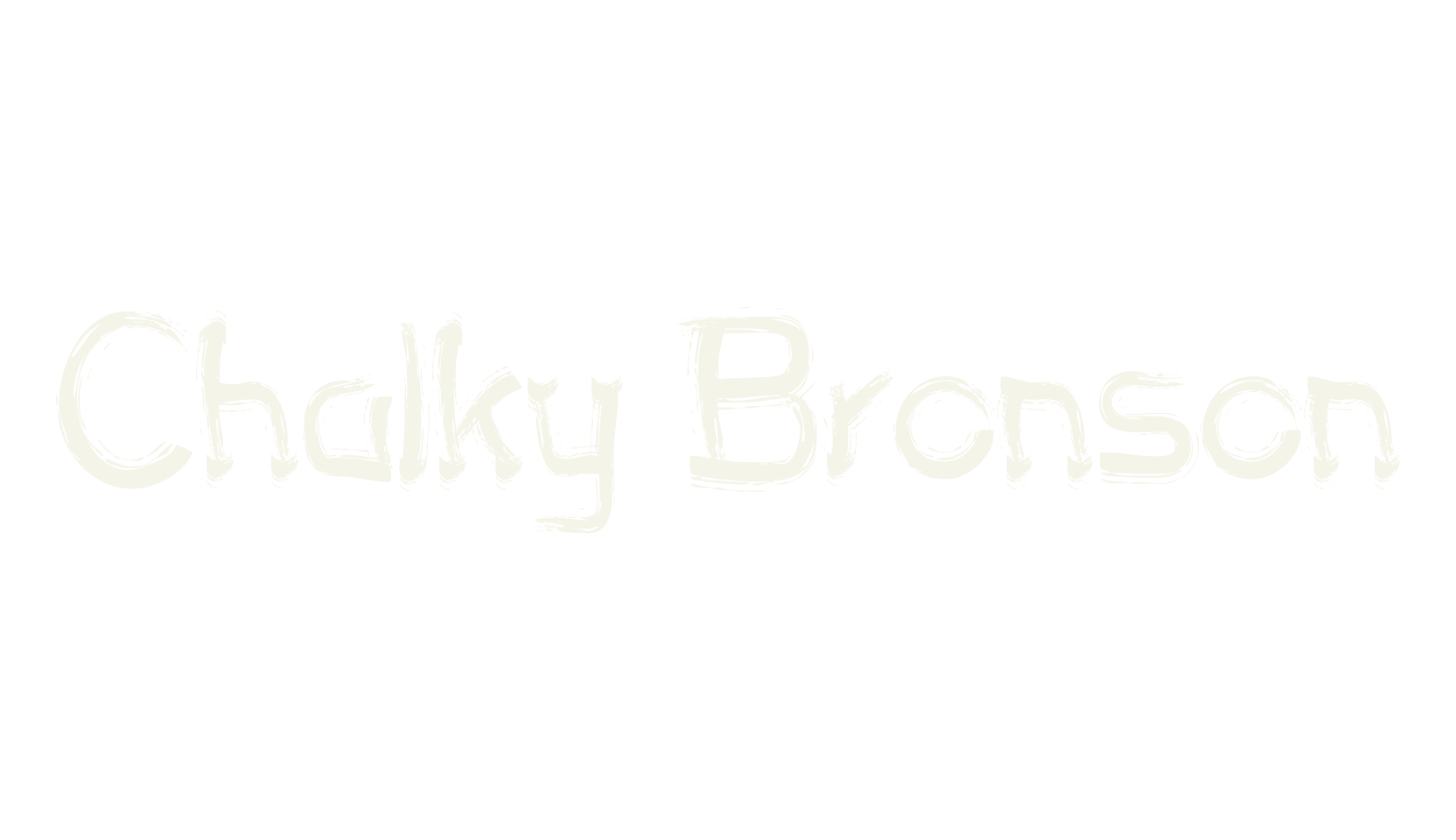 Chalky Bronson, letter font preview