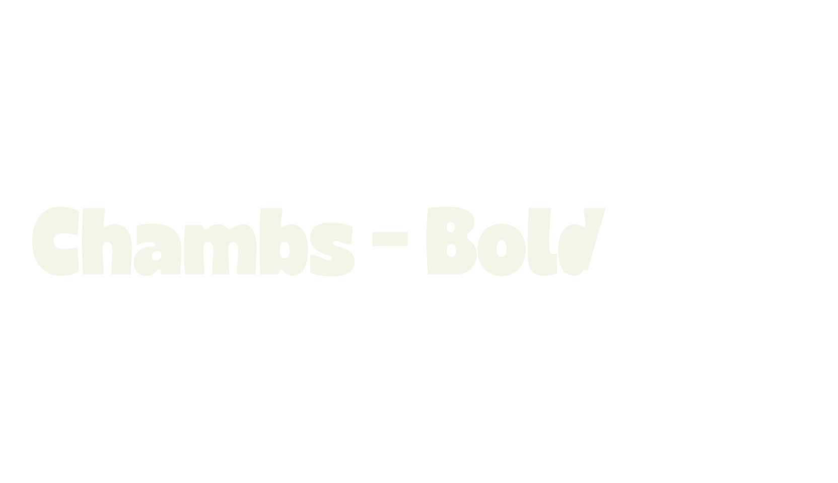 Chambs - Bold Font, bold font preview
