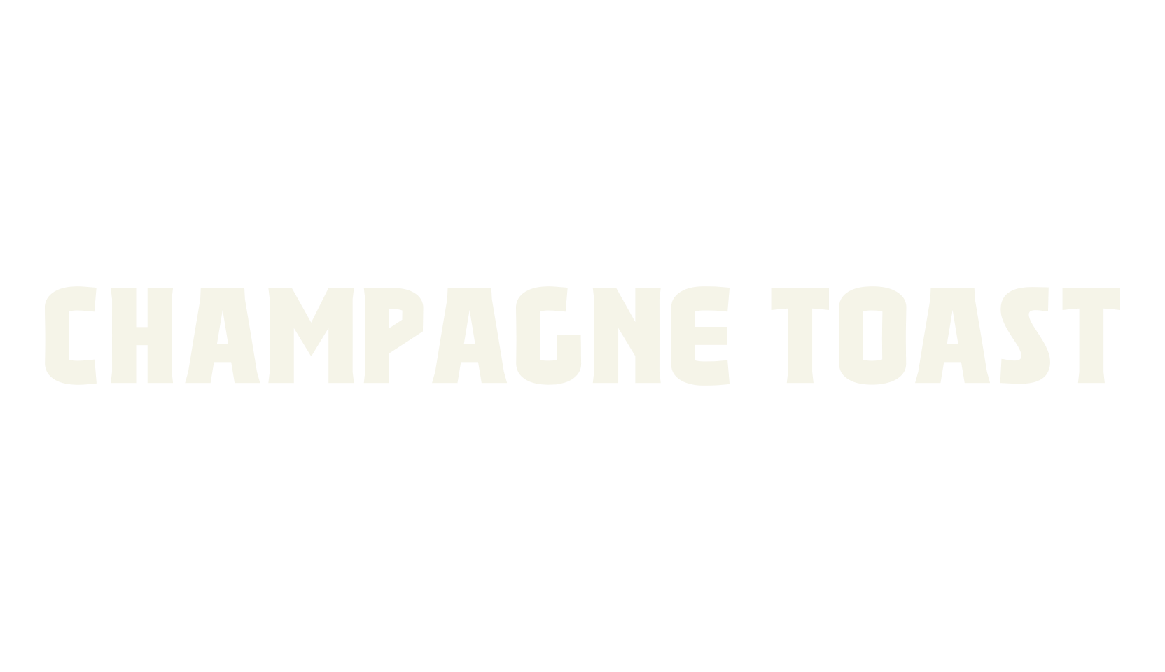 Champagne Toast, bold font preview