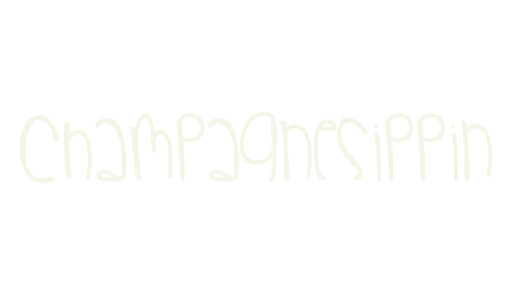 ChampagneSippin, handwritten font preview