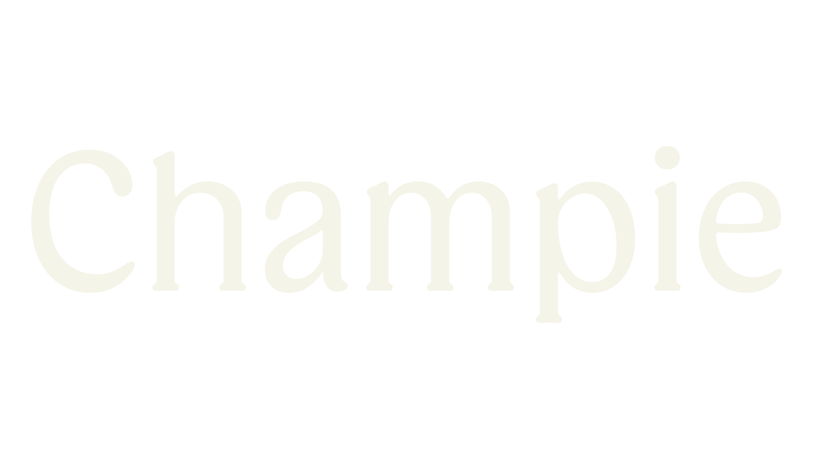 Champie, serif font preview