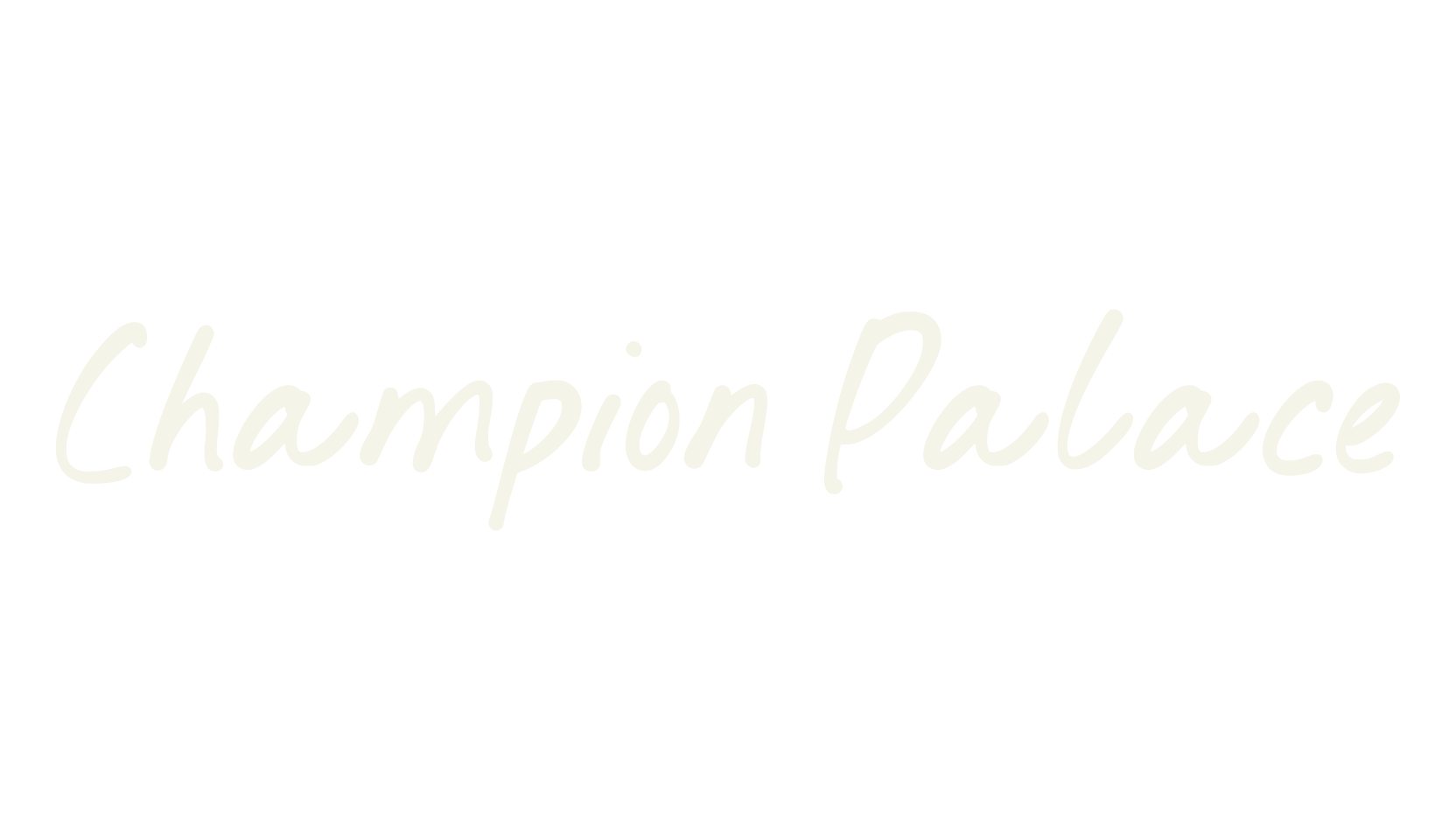 Champion Palace, logo font preview