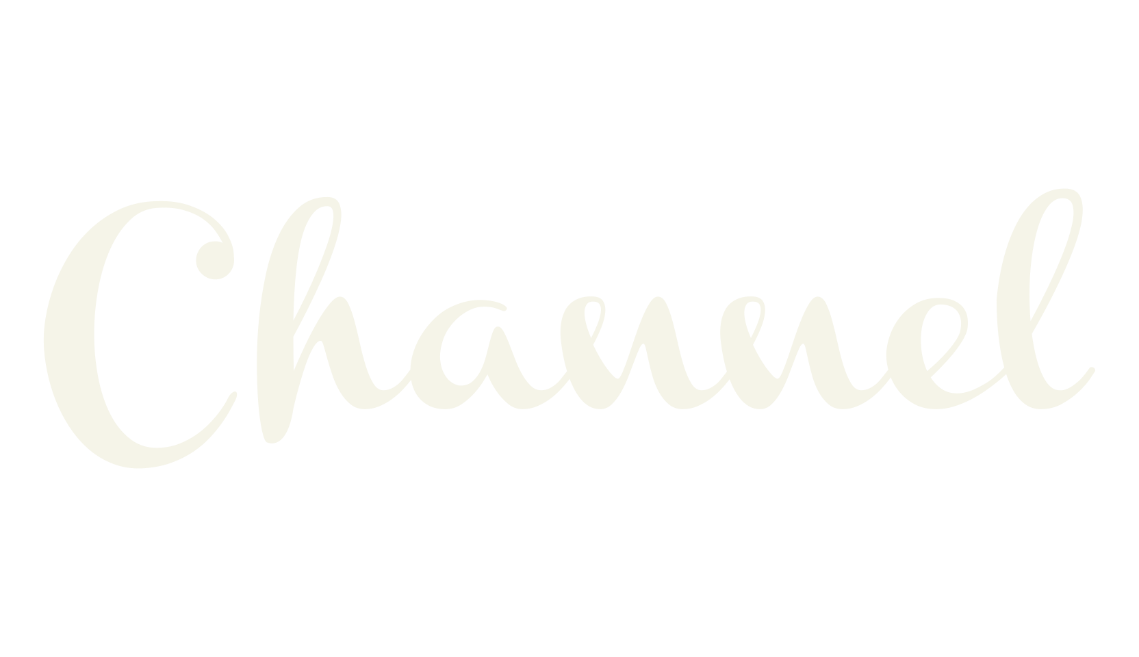 Channel, fashion script font preview