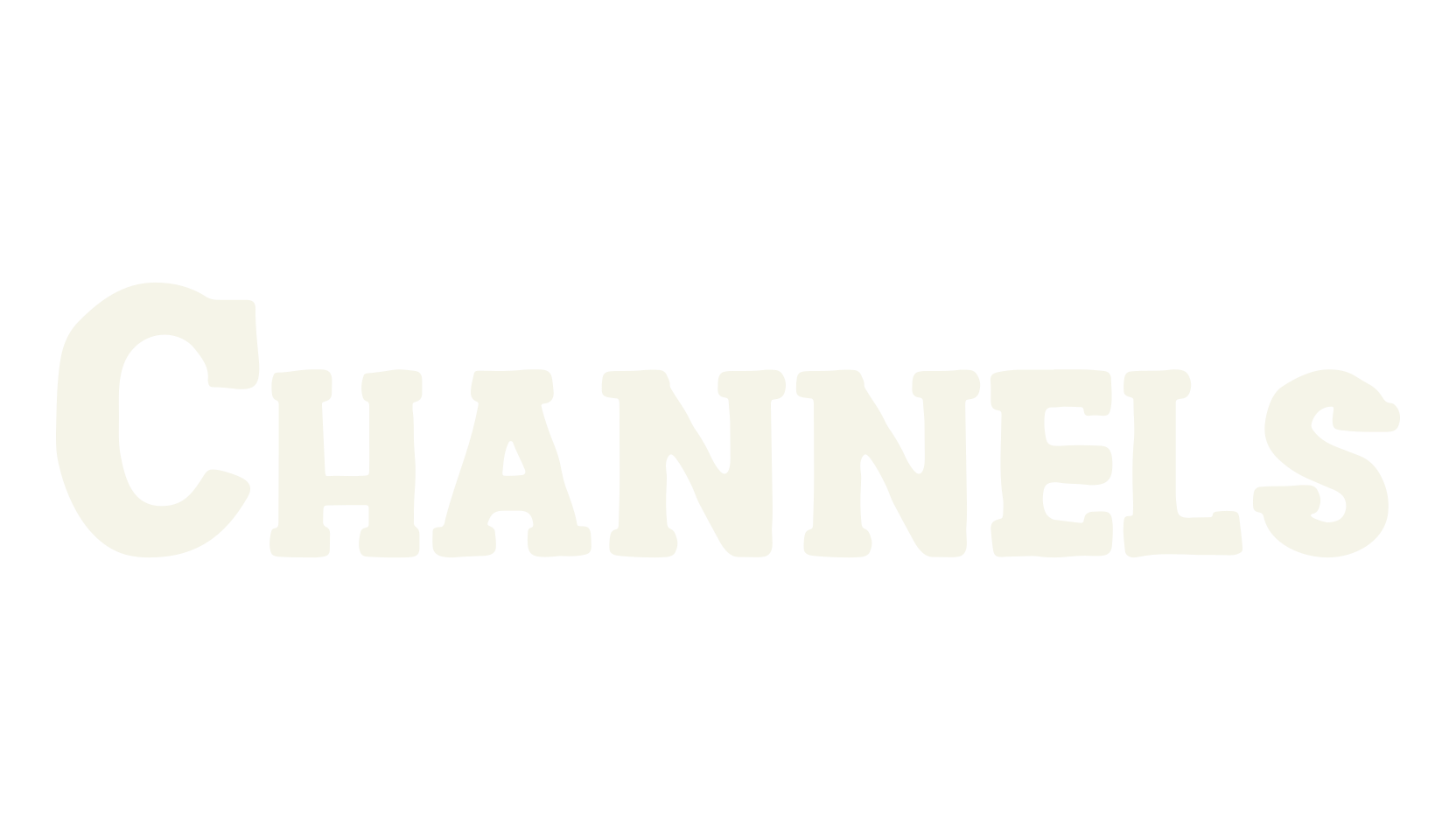 Channels, vintage font preview