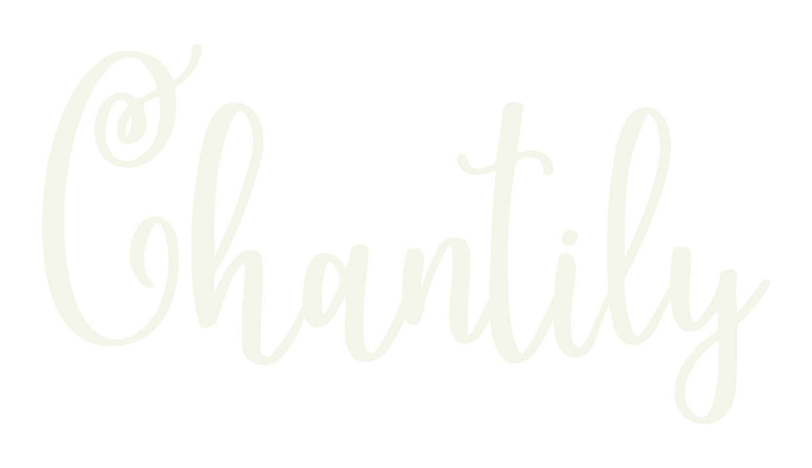 Chantily, cursive font preview