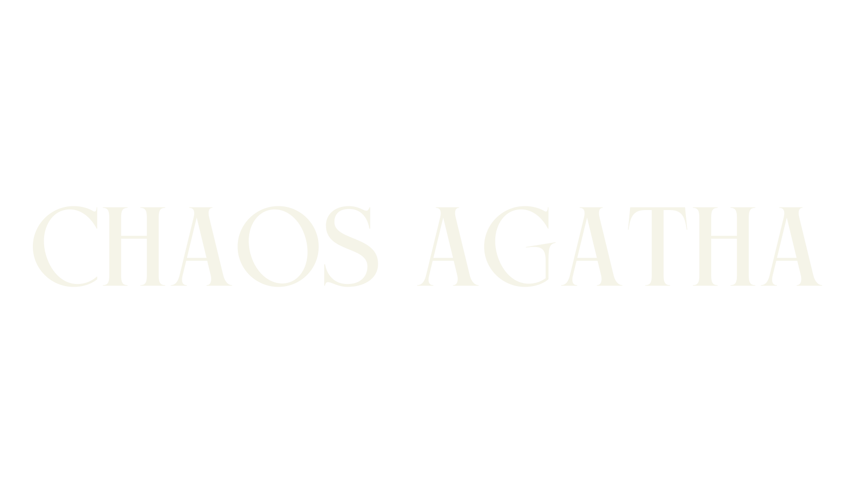 Chaos Agatha, lettering font preview
