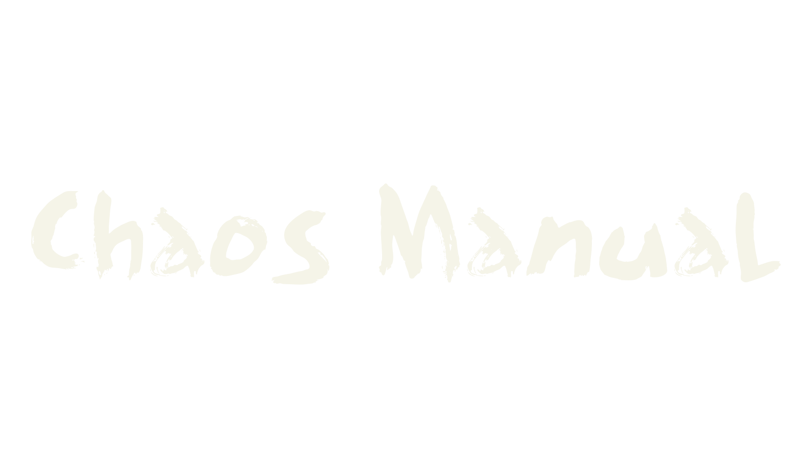 Chaos Manual, scary font preview