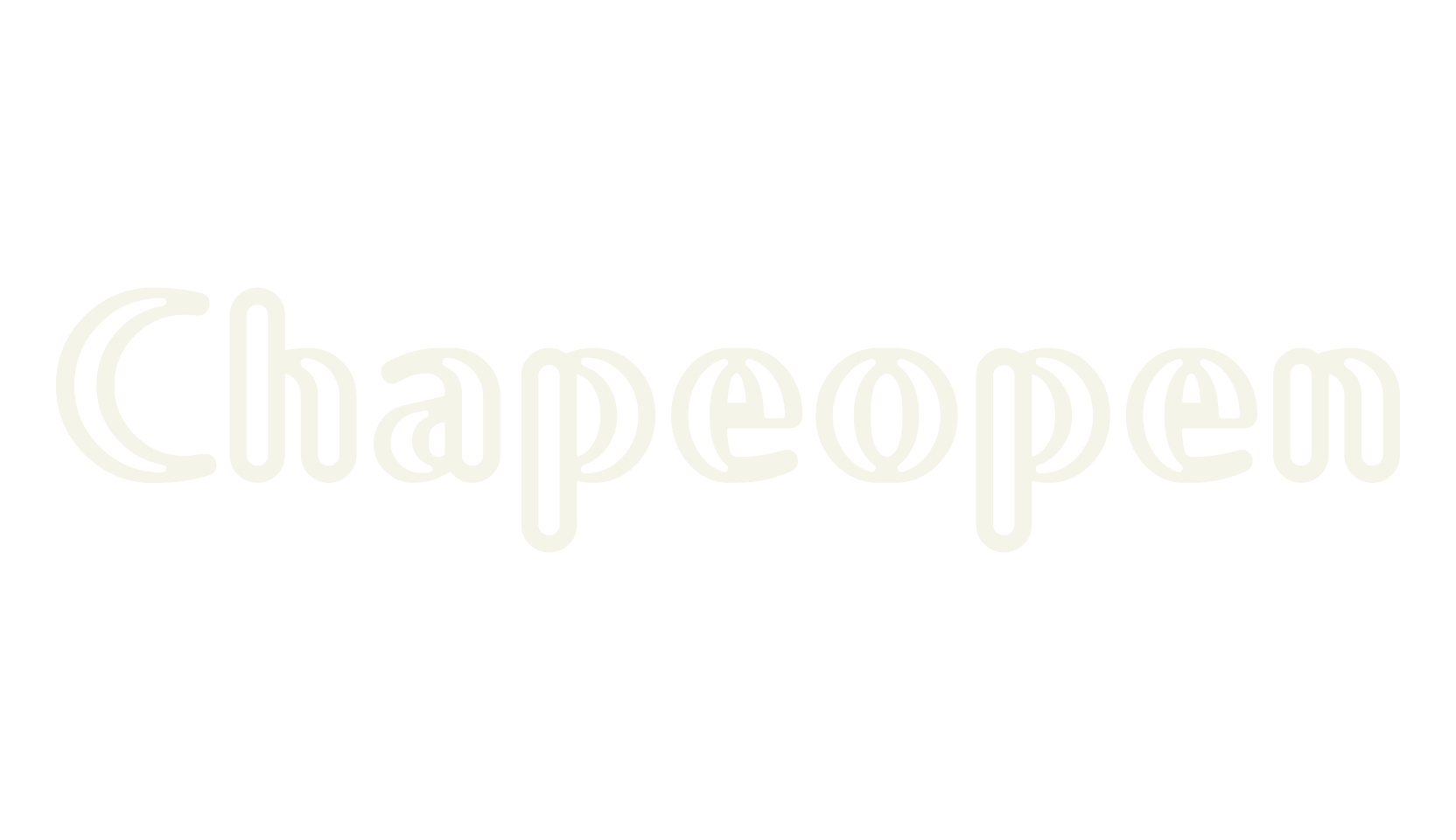 Chapeopen, outline font preview