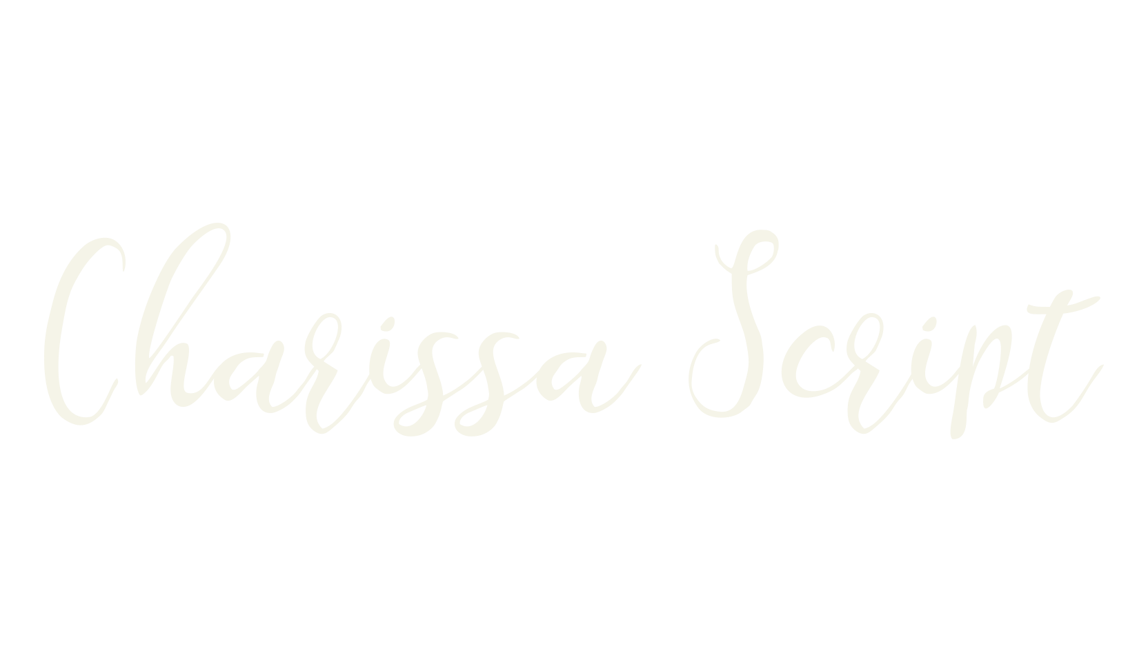Charissa Script, script font preview