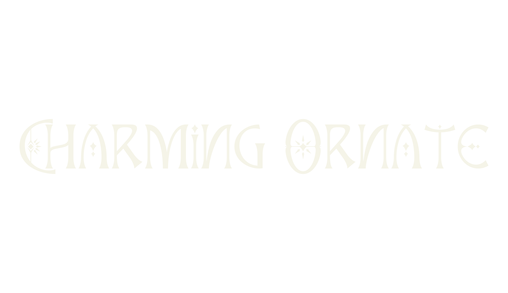 Charming Ornate, elegant font preview