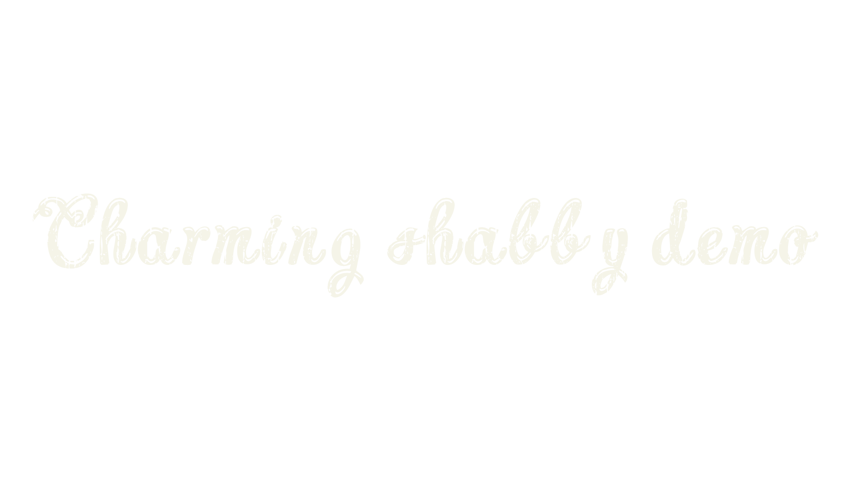 Charming shabby demo, vintage font preview