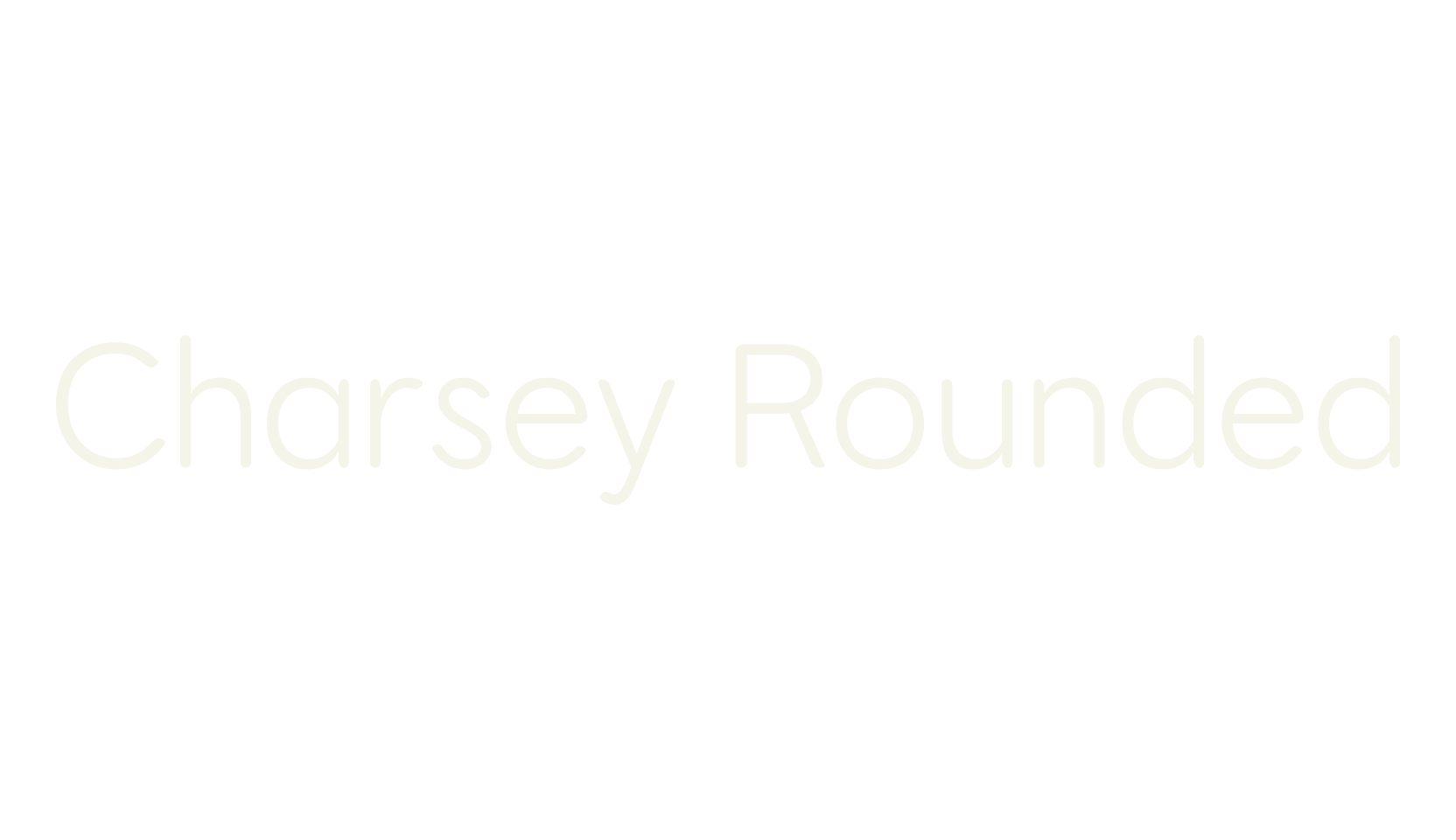 Charsey Rounded, modern font preview