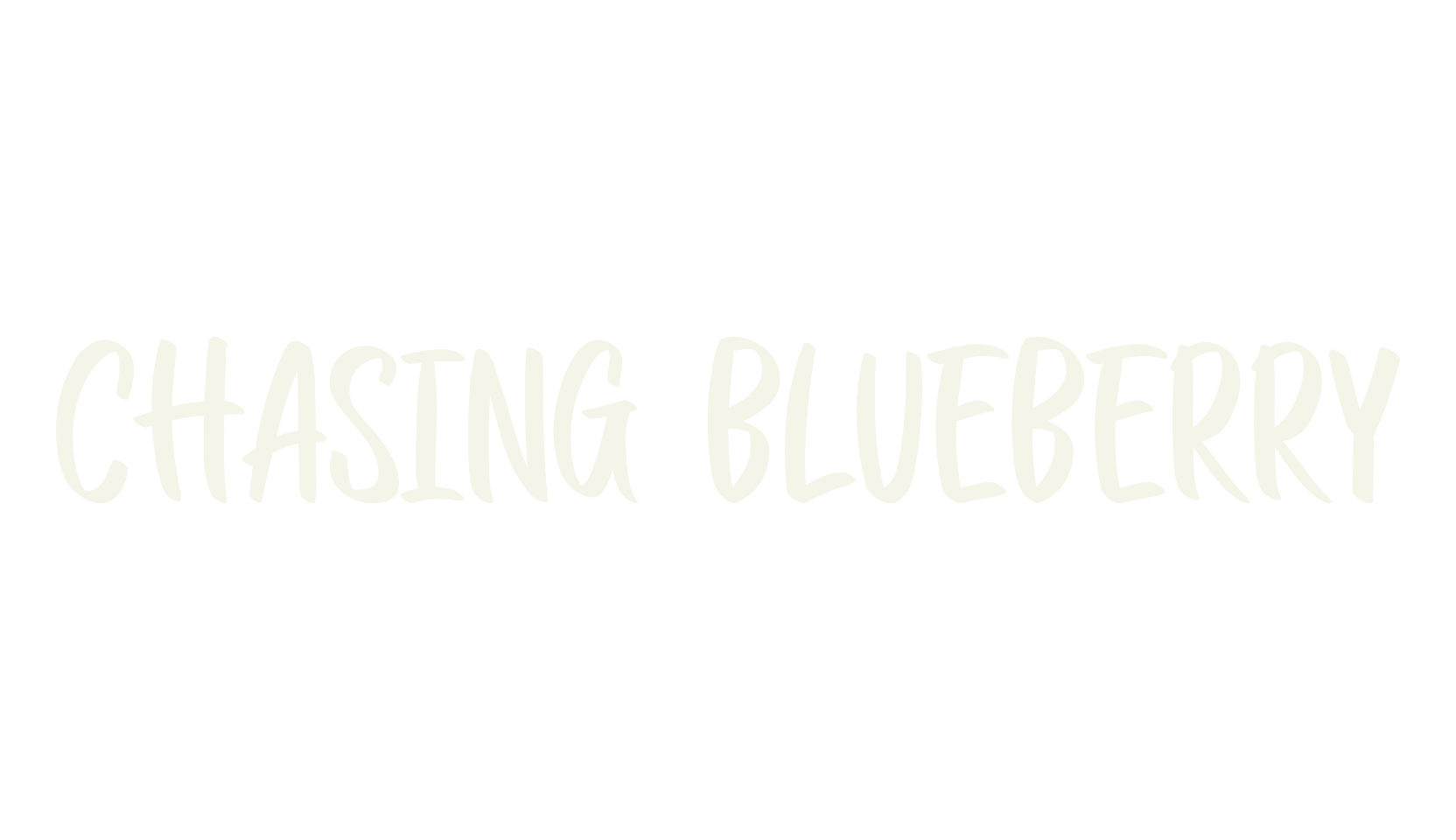CHASING BLUEBERRY, lettering font preview