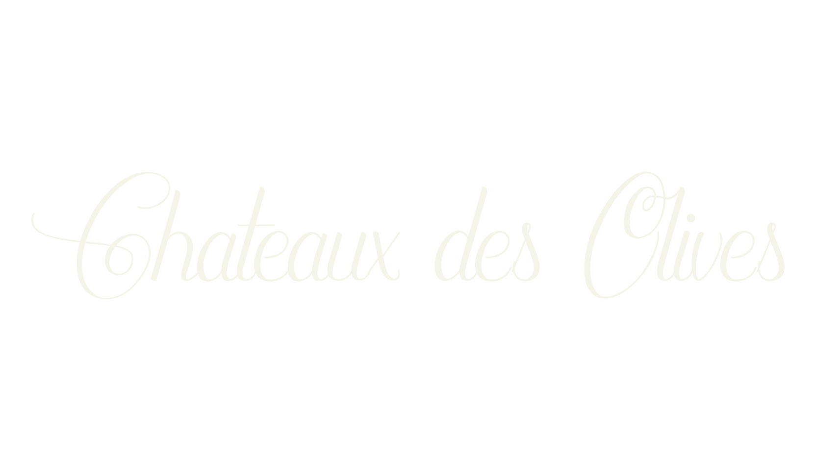 Chateaux des Olives, calligraphy font preview