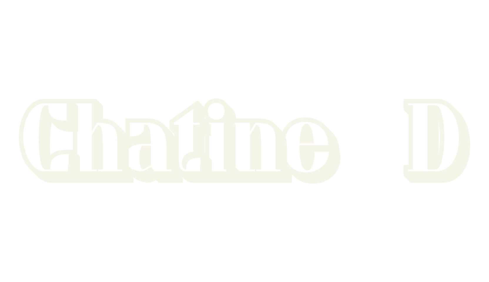 Chatine 3D, album cover font preview