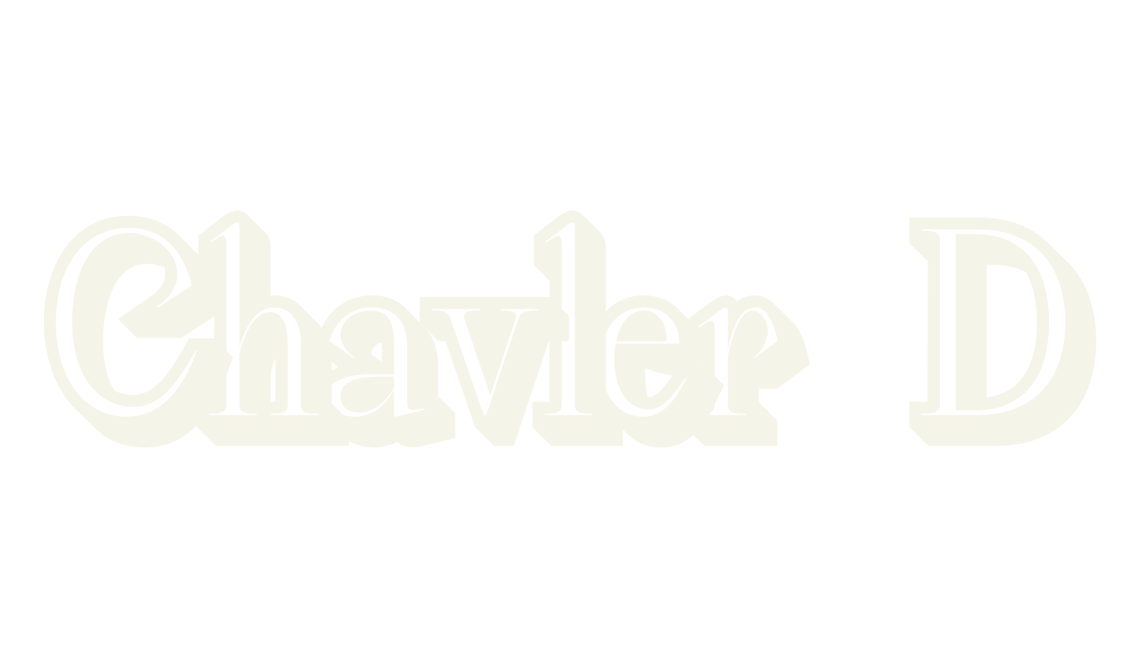 Chavler 3D, album cover font preview