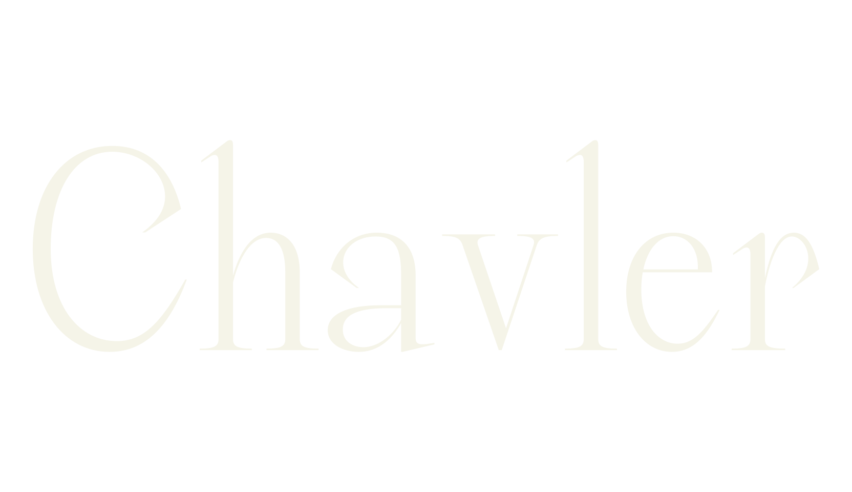 Chavler, clean font preview