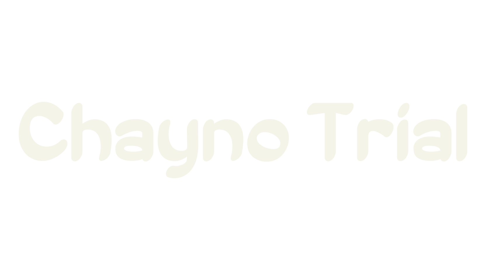 Chayno Trial, cartoon font preview