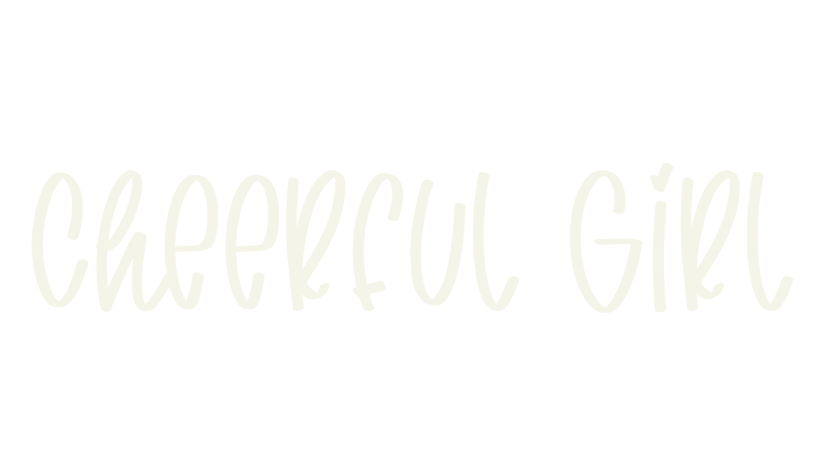 cheerful girl, girly font preview