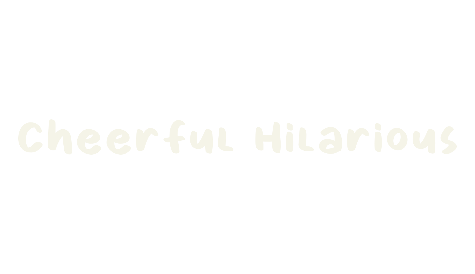Cheerful Hilarious, design font preview