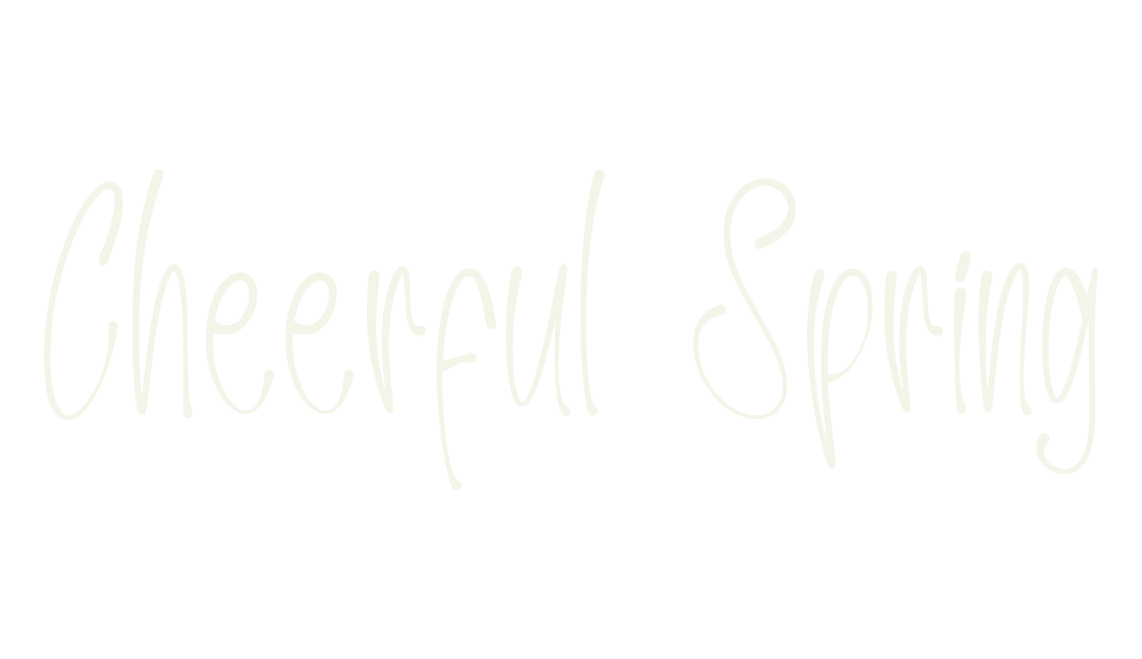Cheerful Spring, handwriting font preview