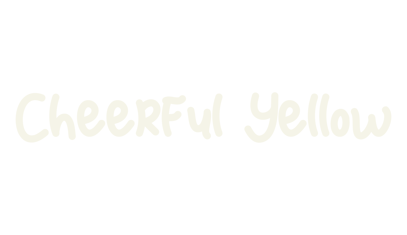 Cheerful Yellow, t-shirt font preview