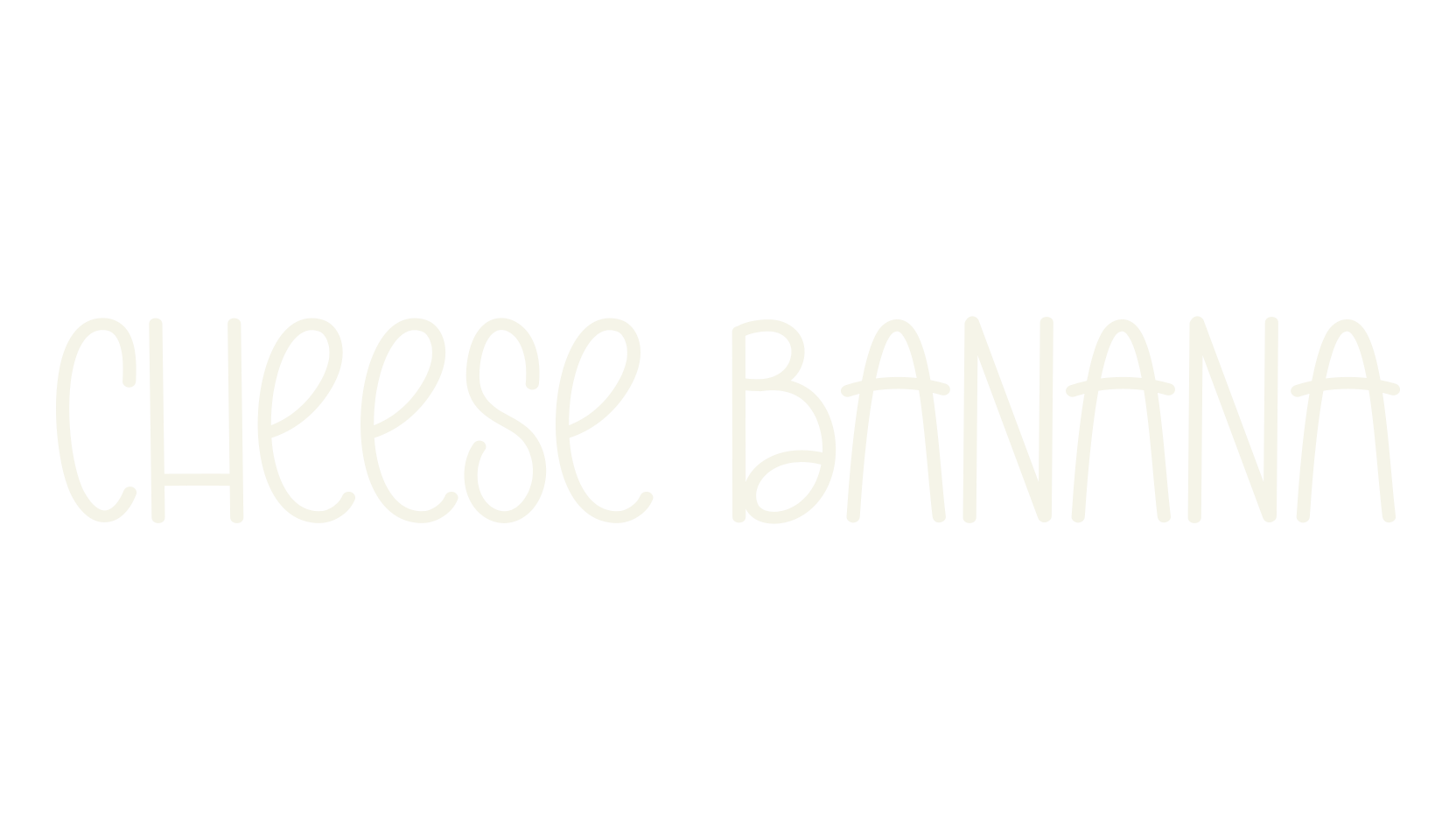 Cheese Banana, various font preview