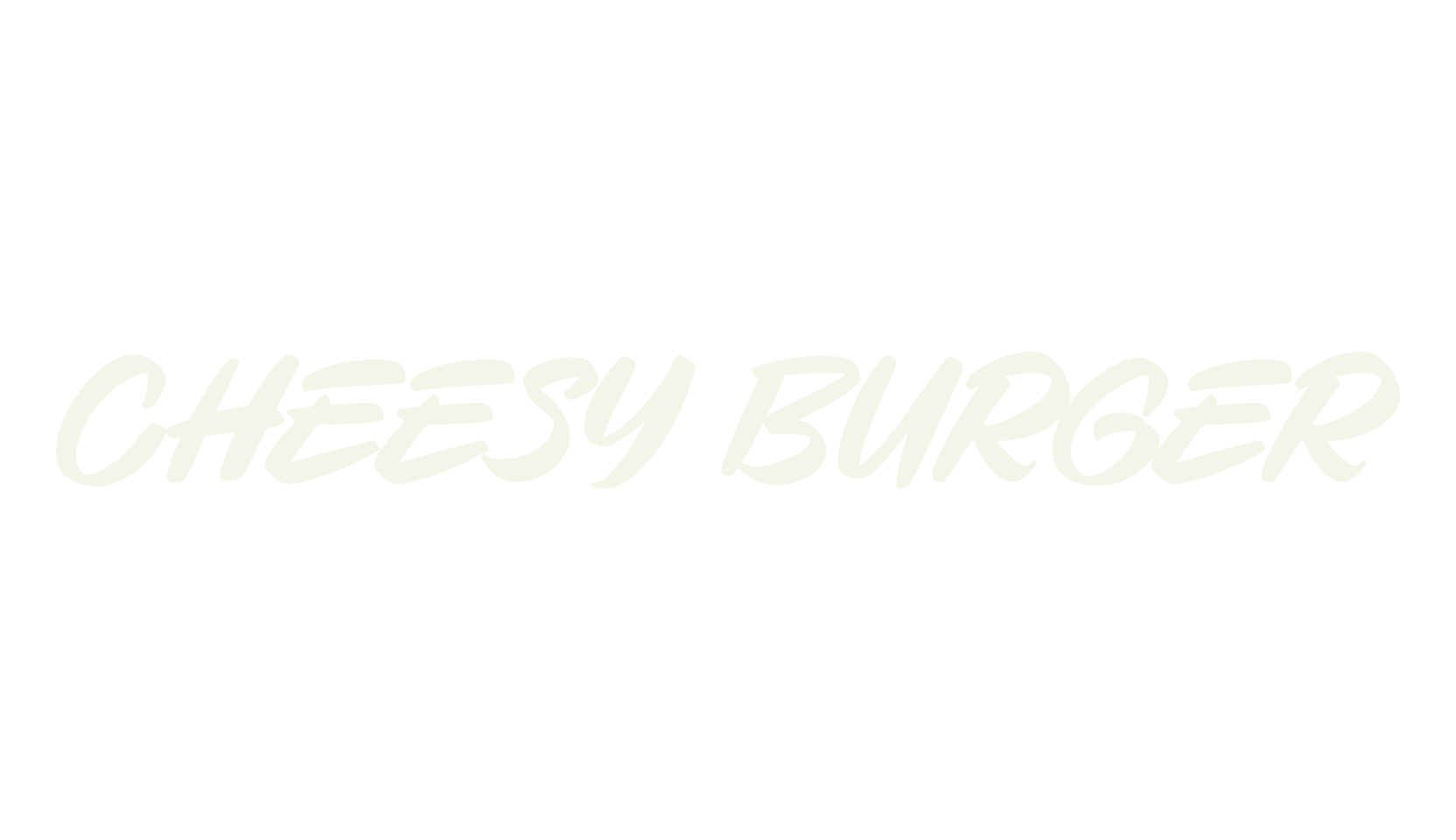 Cheesy Burger, banner font preview