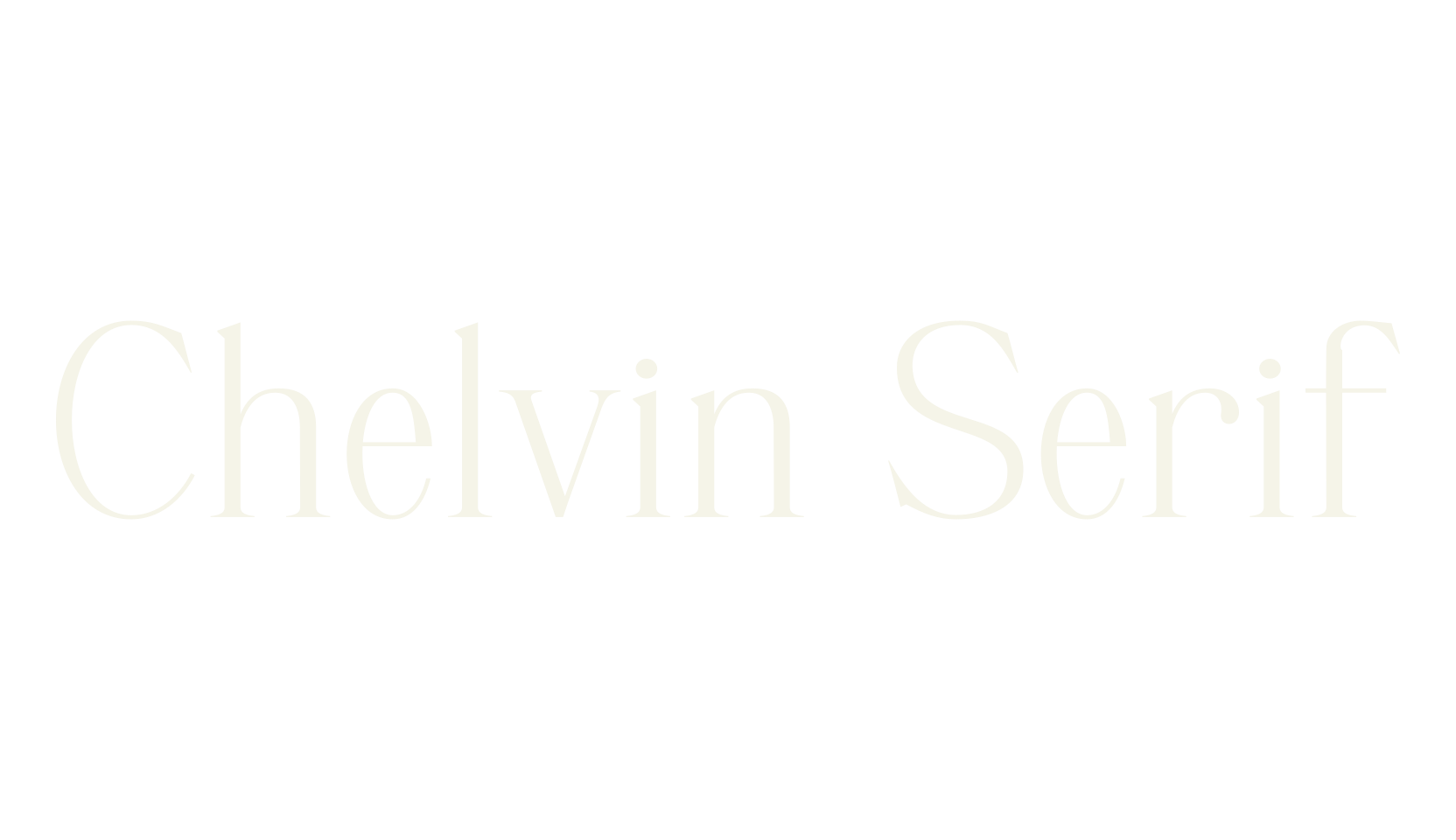 Chelvin Serif, serif font preview