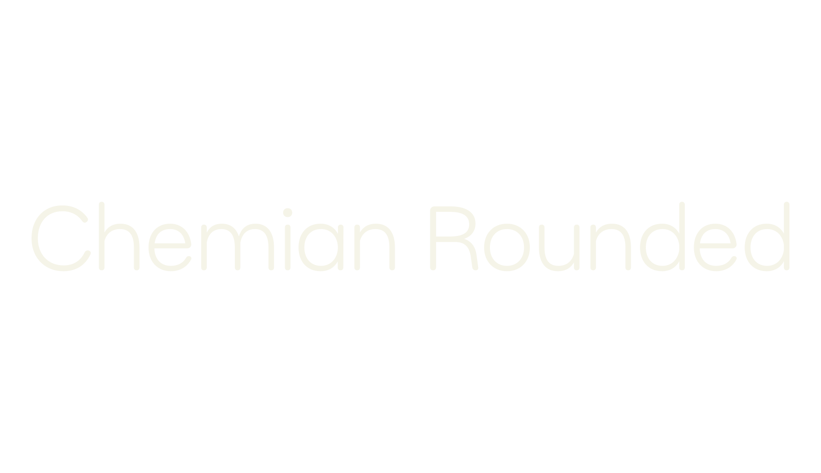 Chemian Rounded, rounded font preview