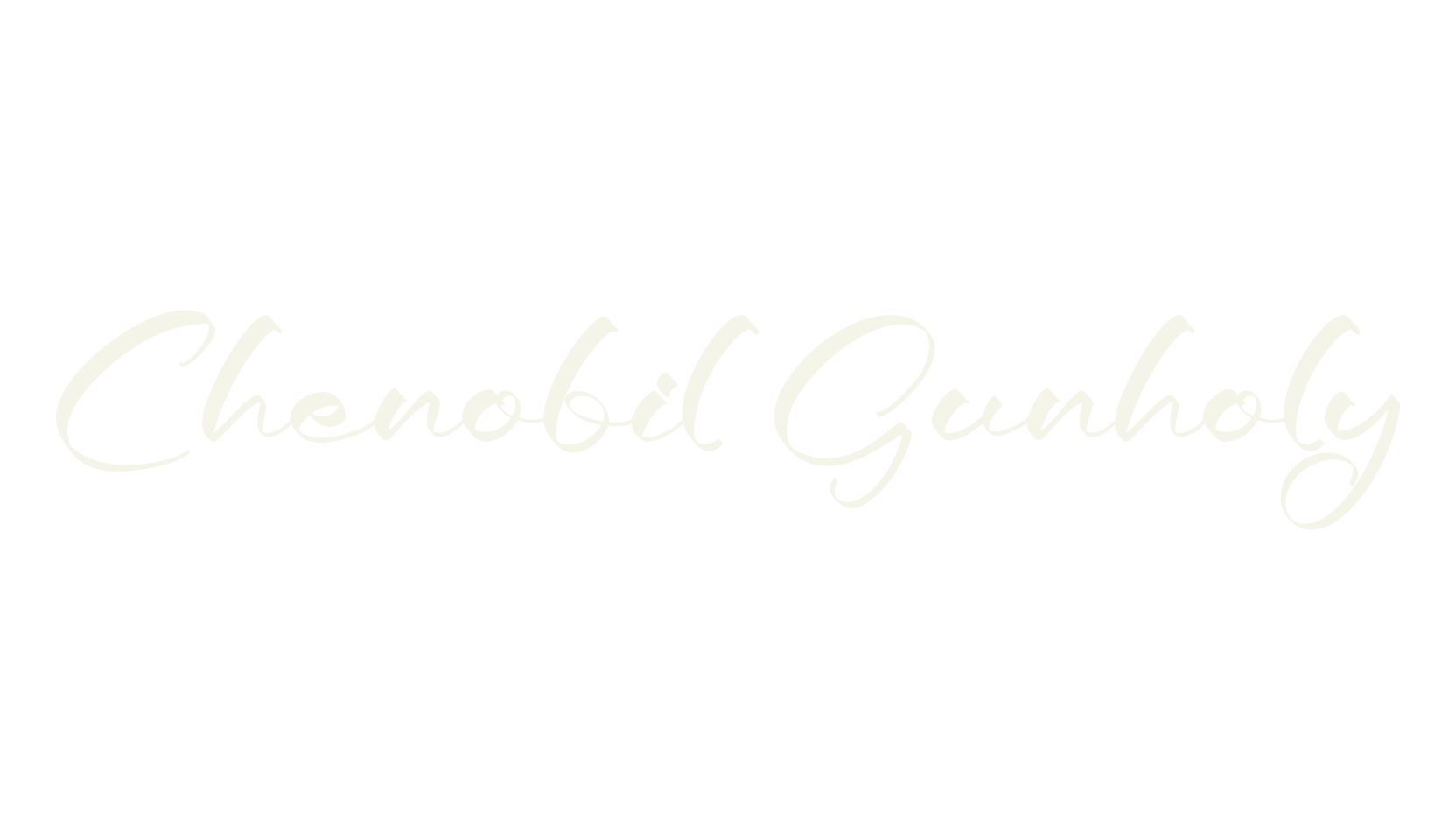 Chenobil Gunholy, script font preview