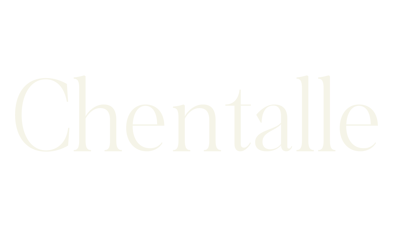Chentalle, serif font preview