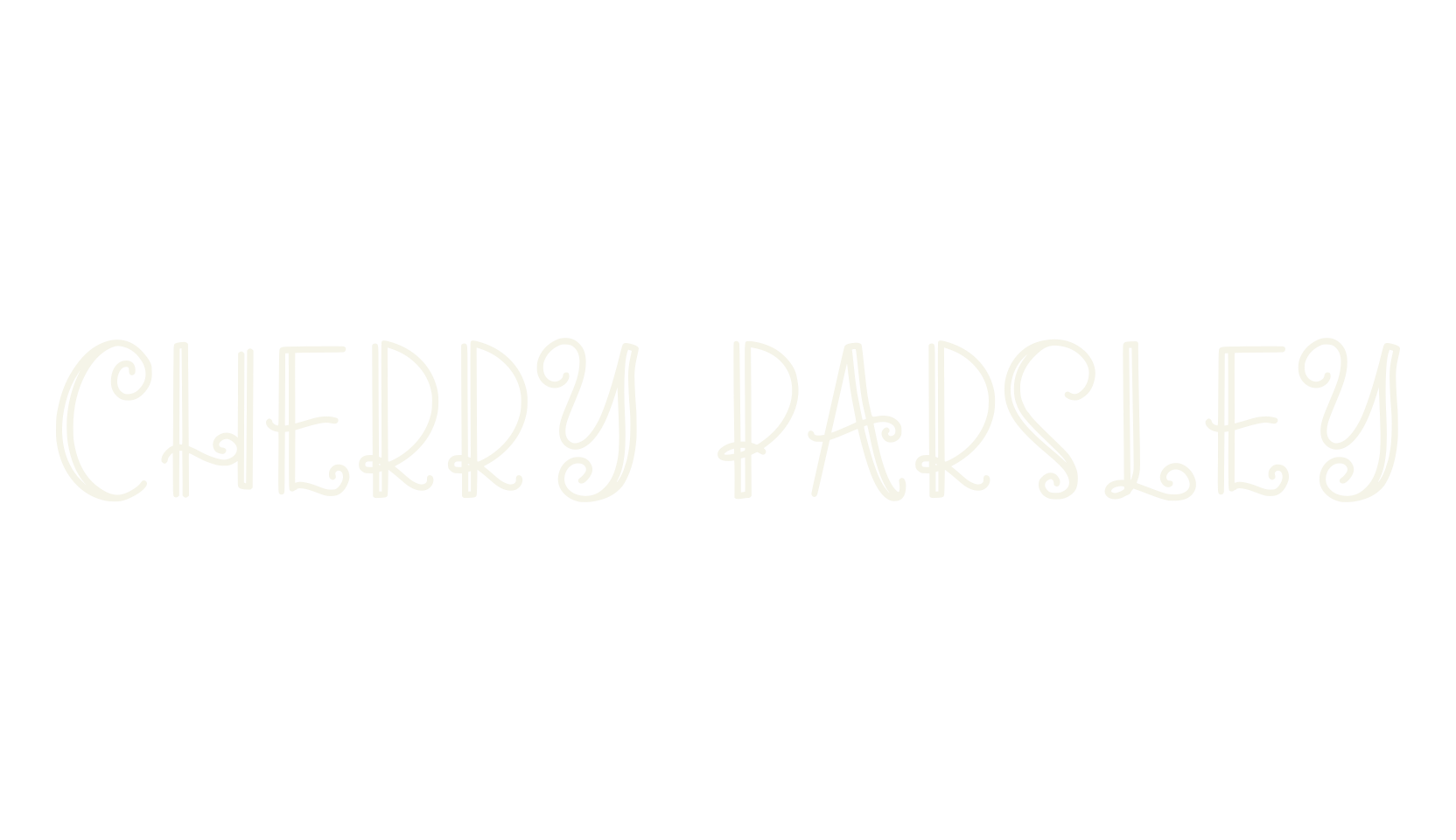 Cherry Parsley, girly font preview