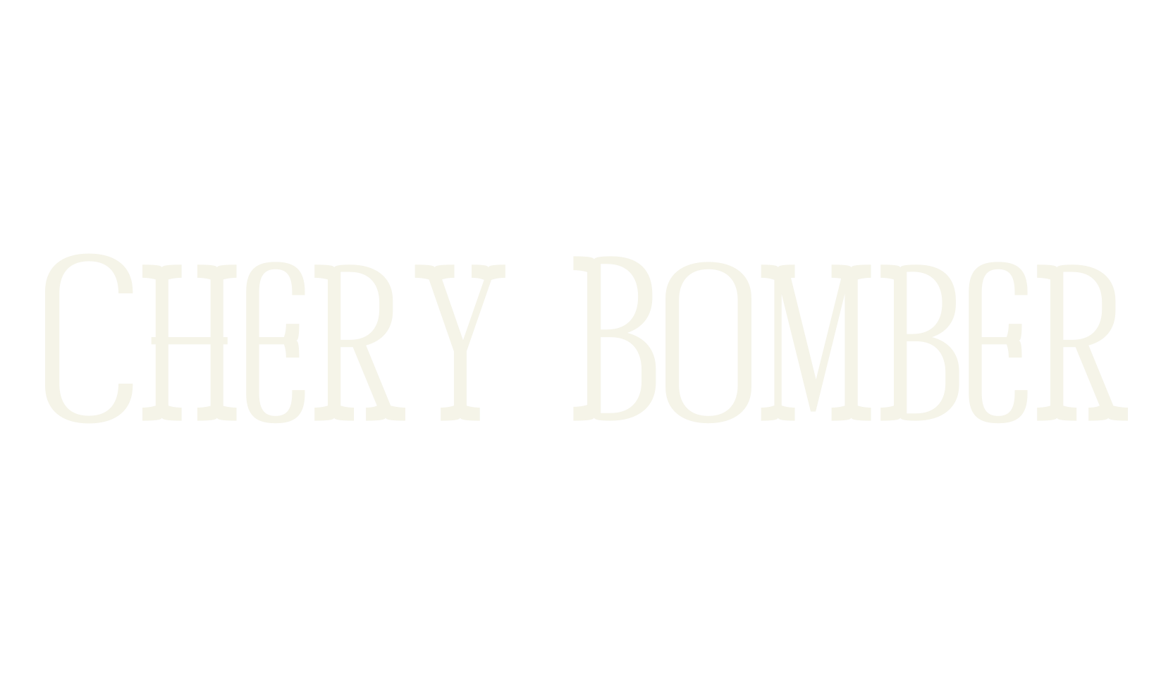 Chery Bomber, serif font preview