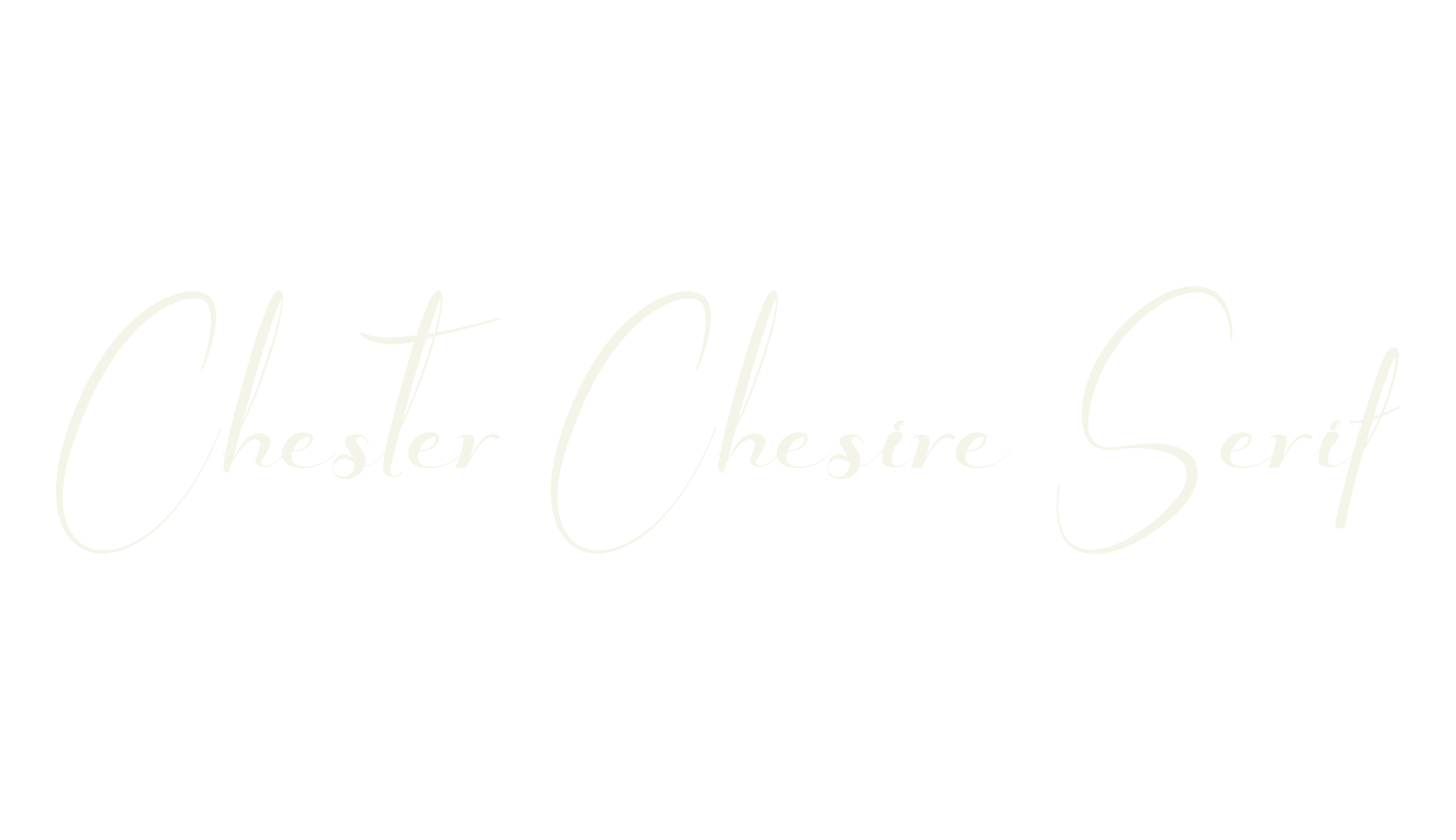 Chester Chesire Serif, fashion sign font preview