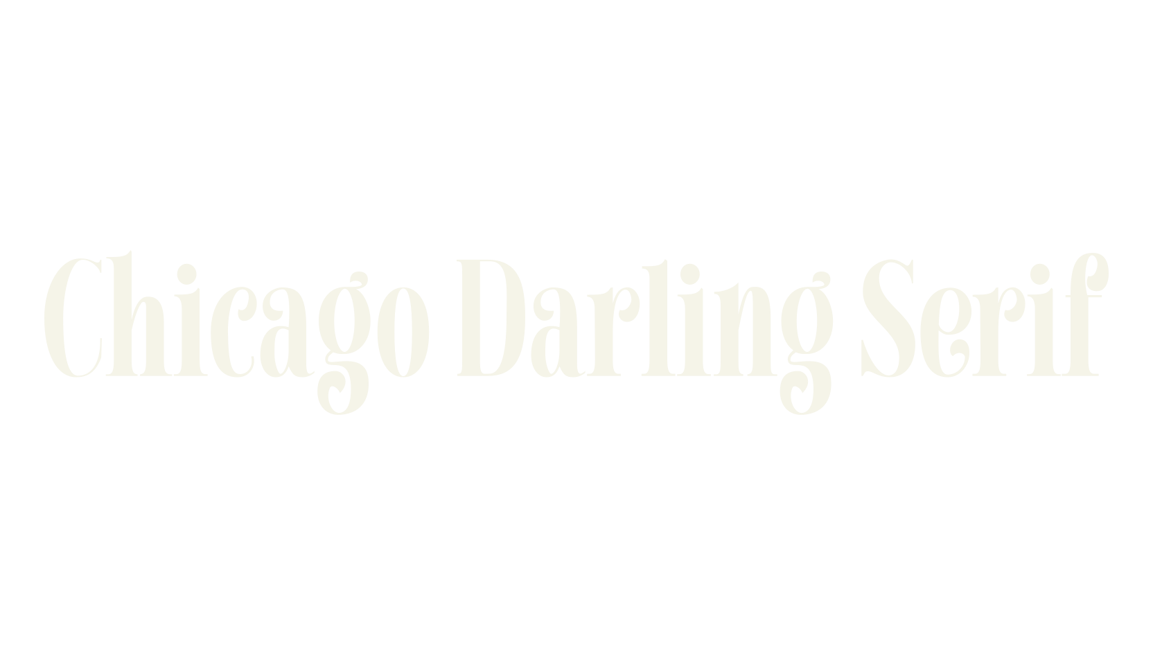 Chicago Darling Serif, movies font preview
