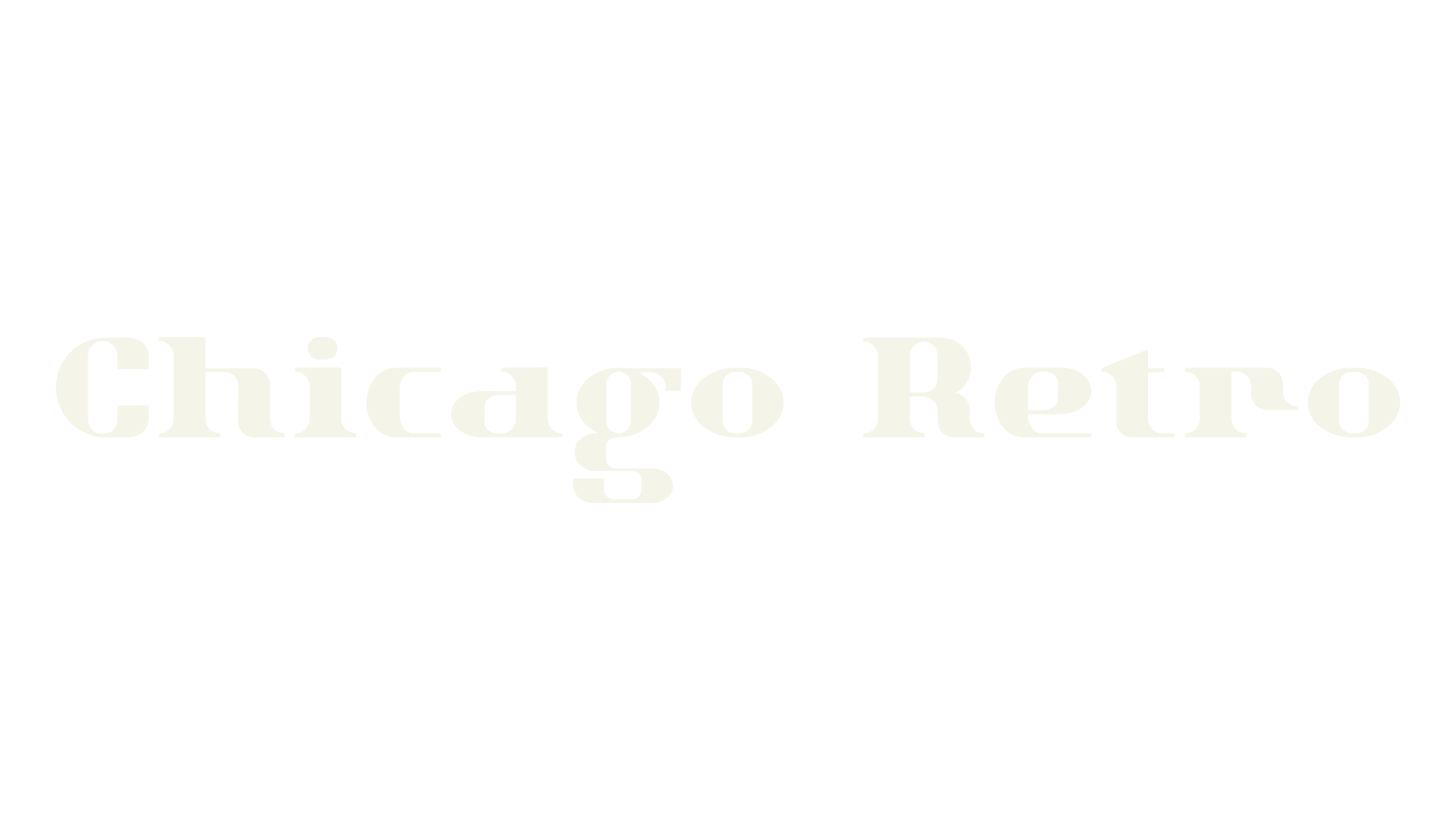 Chicago Retro, classic font preview