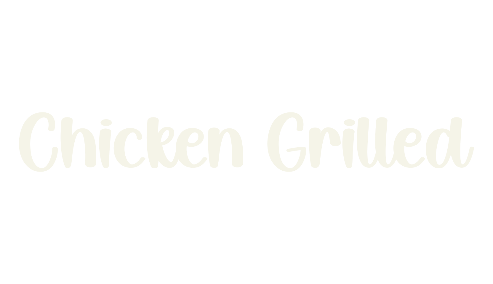 Chicken Grilled, fashion script font preview
