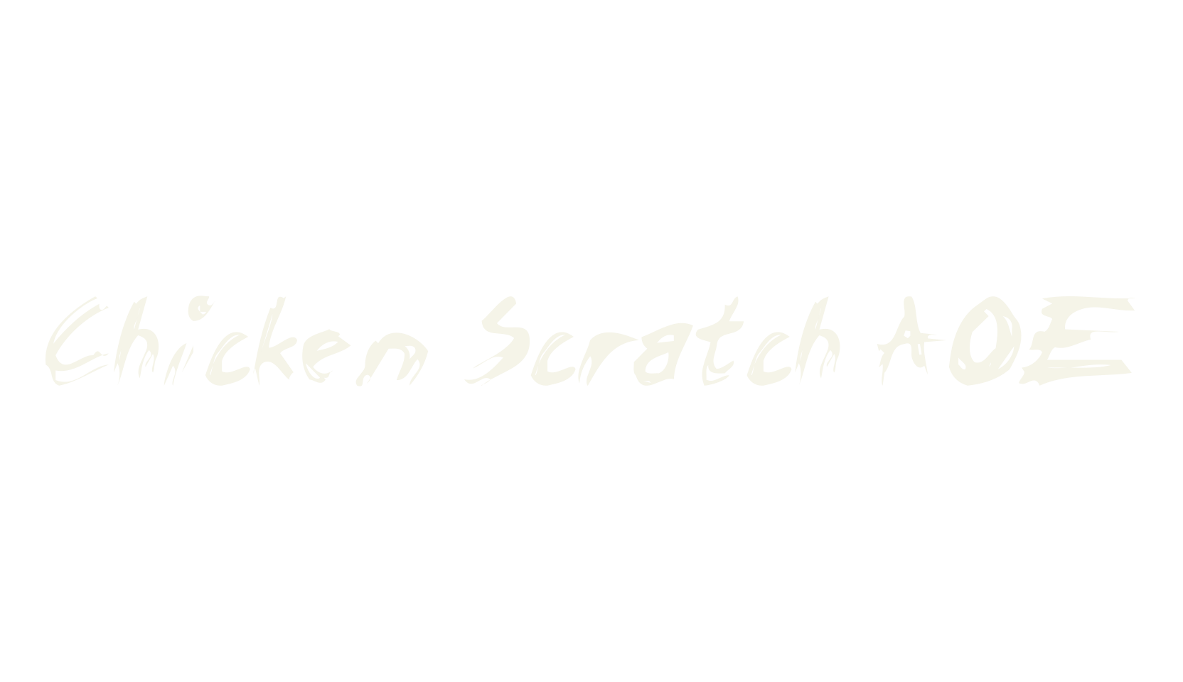 Chicken Scratch AOE, handwritten font preview