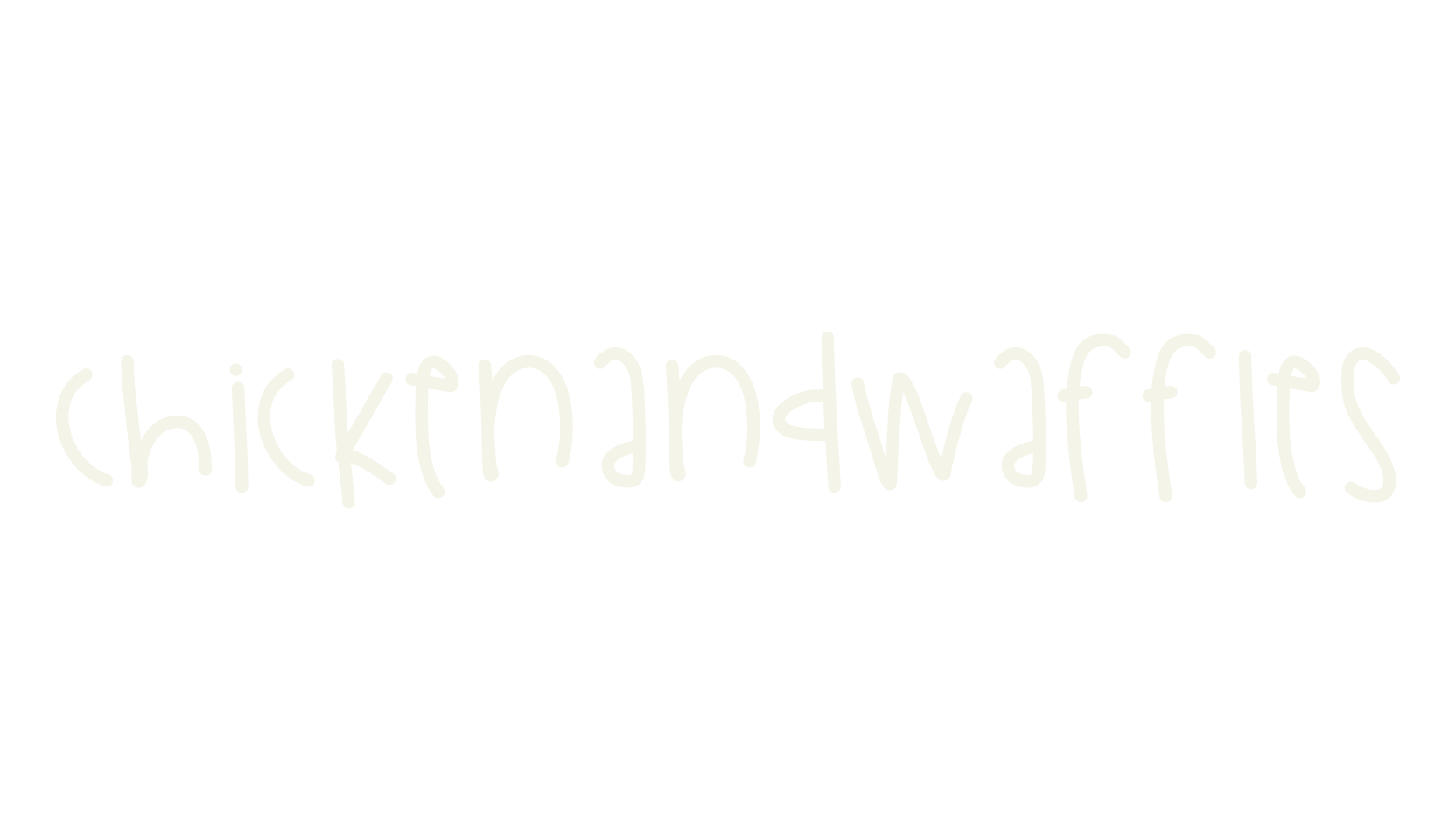 ChickenAndWaffles, handwritten font preview