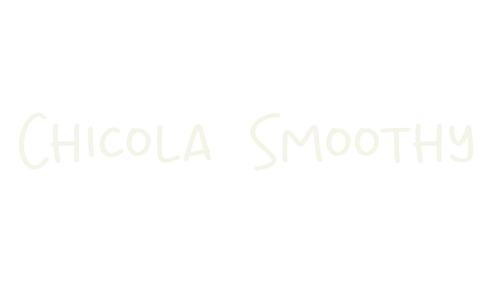 Chicola Smoothy, handwriting font preview