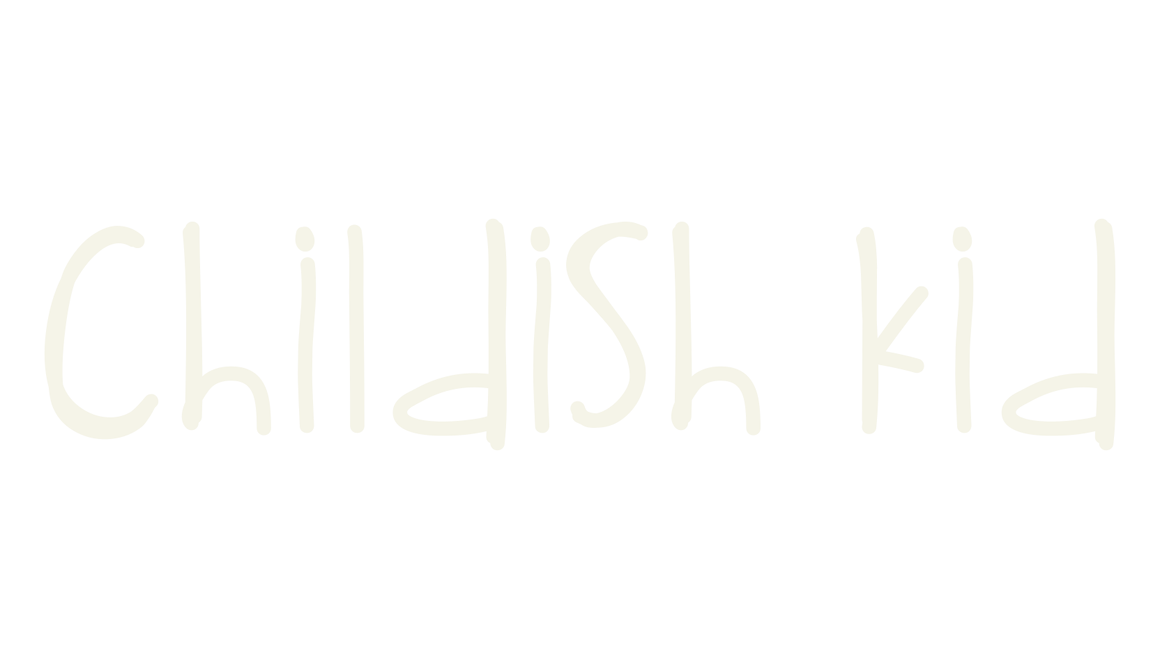 Childish Kid, handwritten font preview
