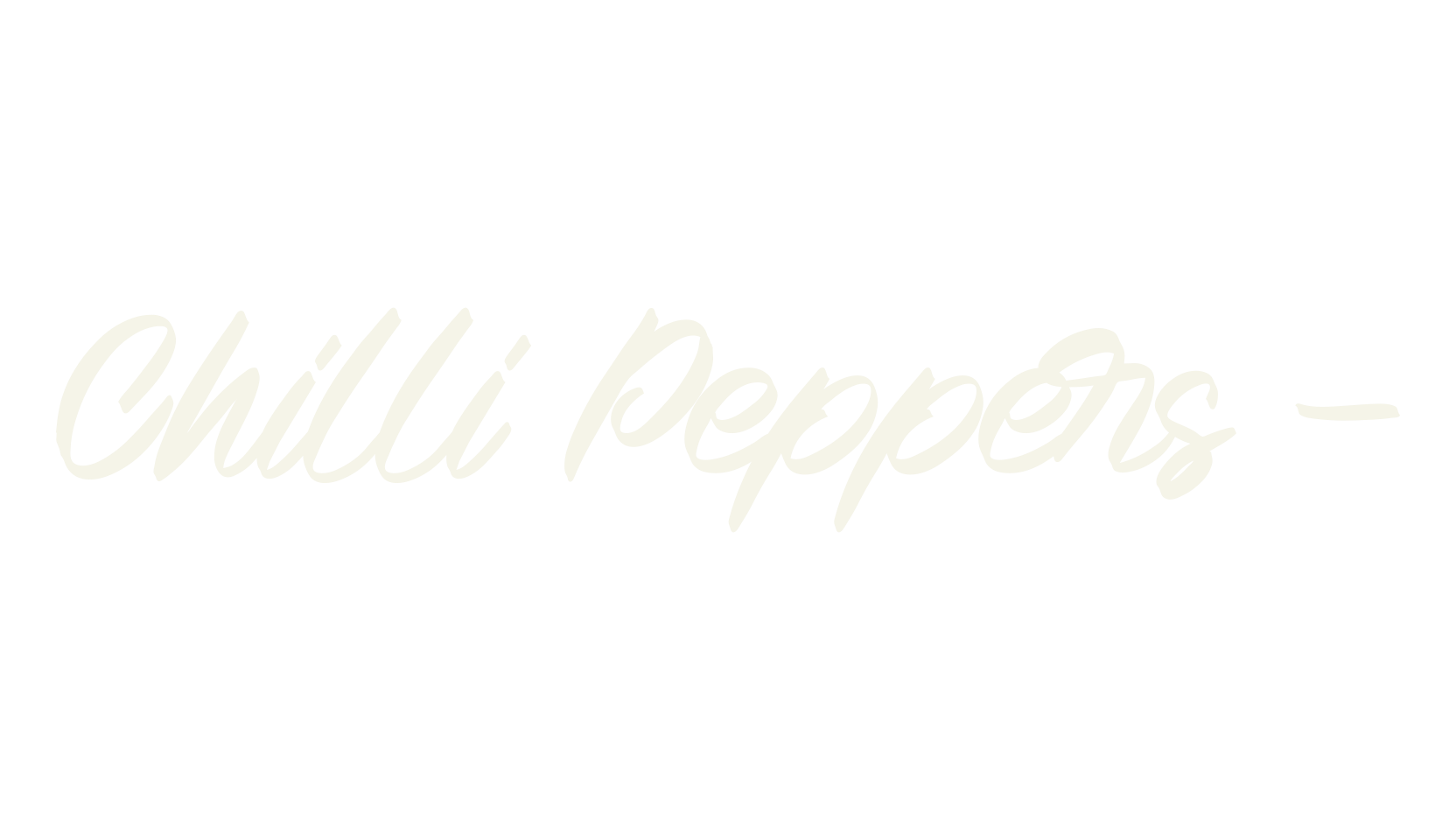 Chilli Peppers -, bold font preview