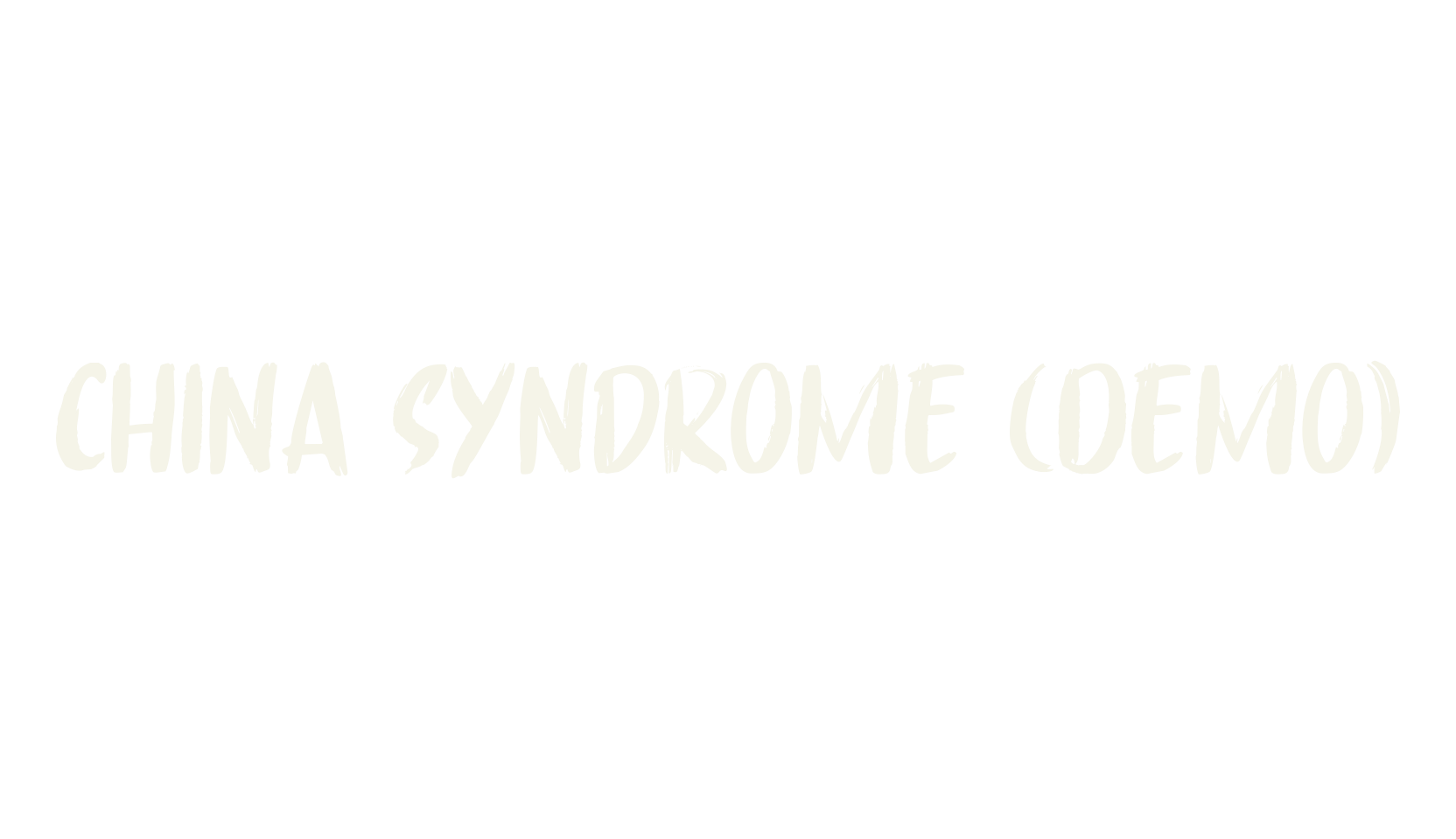 China Syndrome (Demo), fashion script font preview