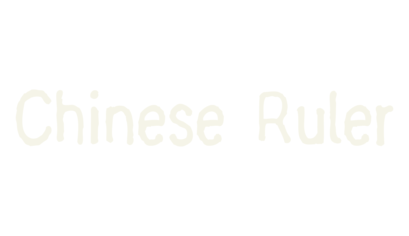 Chinese Ruler, hand drawn font preview