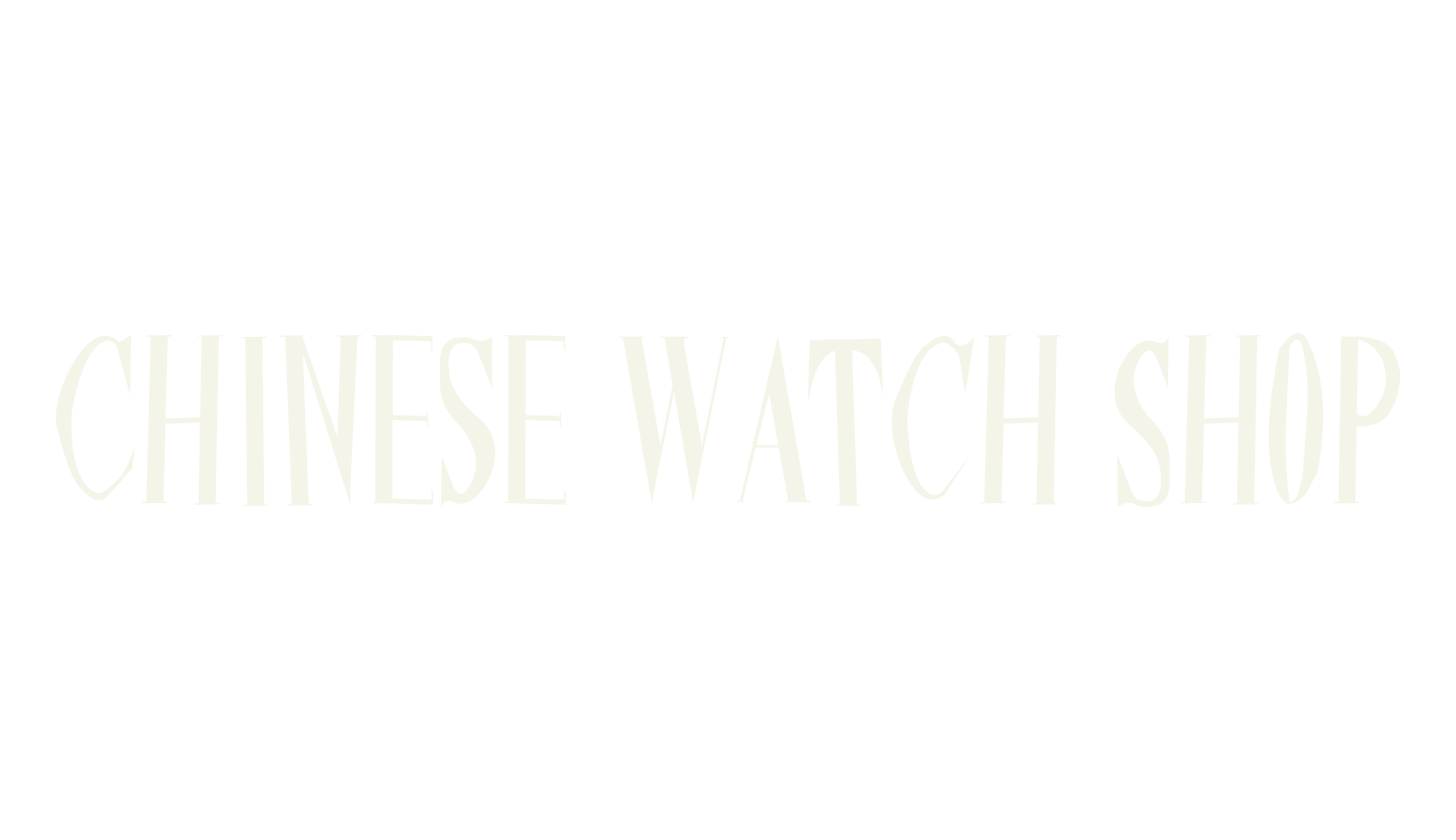 Chinese Watch Shop, display market font preview